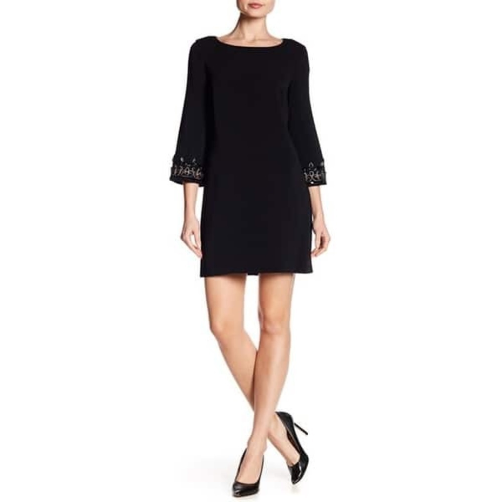 2 FOR $20 Laundry Shelli Segal Shoulder Pad Dress BEADED